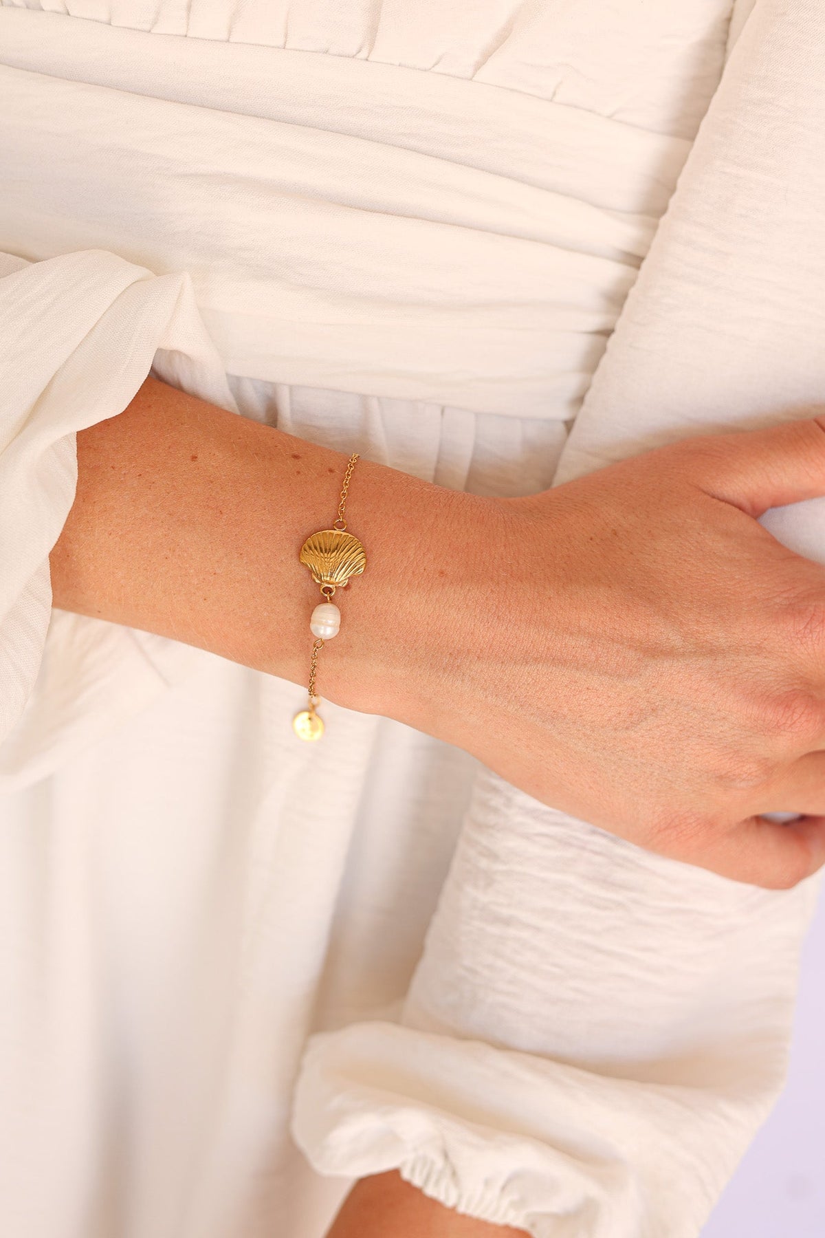 Marina Pearl & Seashell Bracelet