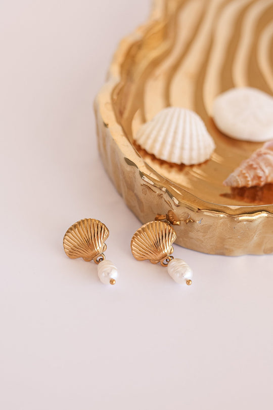 Marina Pearl & Seashell Earrings