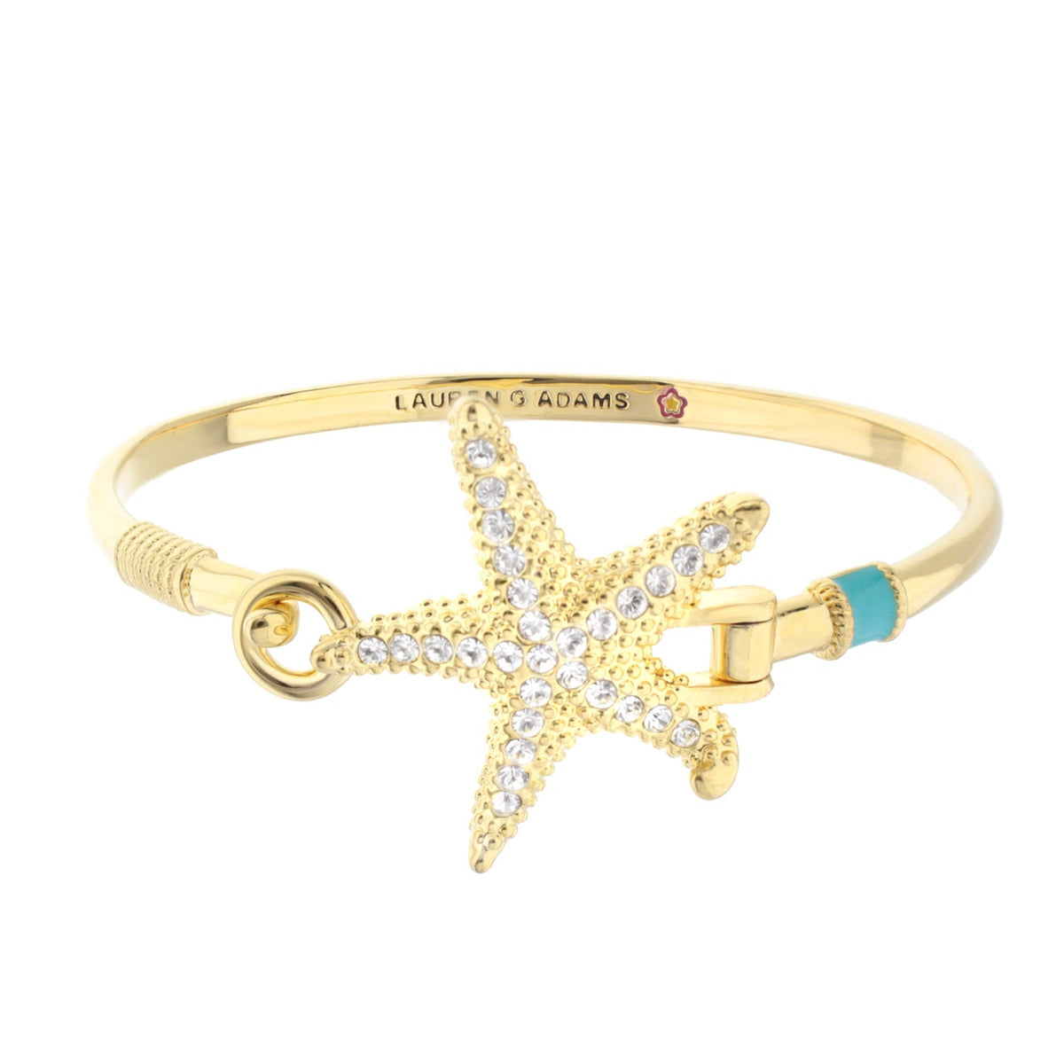 Eau Pave Starfish Bangle in Gold