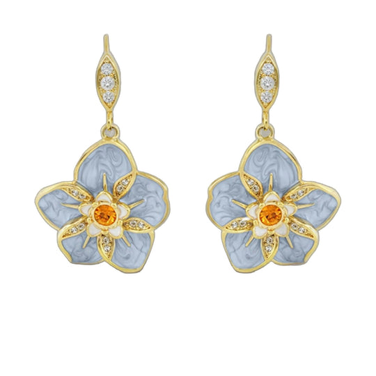 Eau Hibiscus Flower Earrings