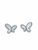 Mother-of-Pearl Butterfly Stud Earrings