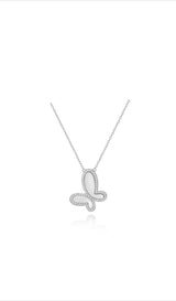 Mother-of-Pearl Butterfly Pendant Necklace