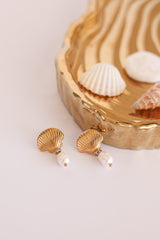 Marina Pearl & Seashell Earrings