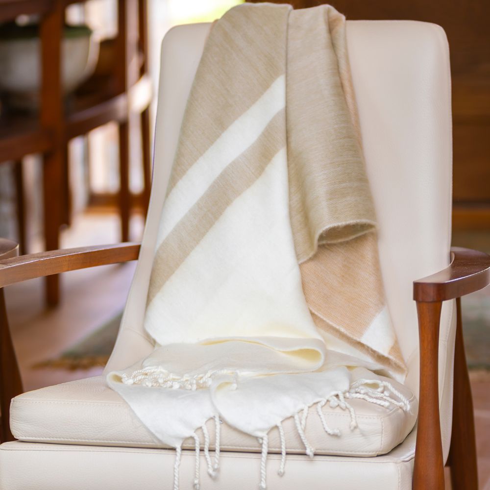 Kallpa Tobacco & Wheat Alpaca Throw