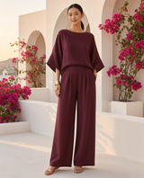 Batwing Top & Pleated Trouser Set