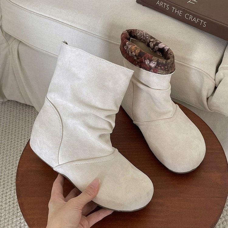 Soft Slouch Suede Ankle Boot