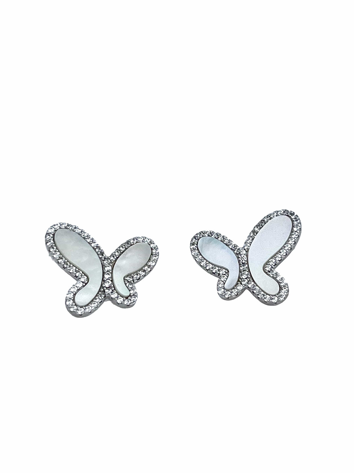 Mother-of-Pearl Butterfly Stud Earrings