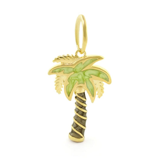 18K Gold Palm Tree Pendant